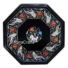 Black Marble End Table Top Semi Precious Stone Coffee Table Top for Living Room