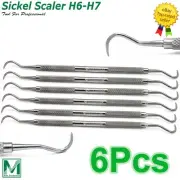 Sickle Scaler Dental Periodontal Instruments Teeth Plaque Calculus Remover 6PCS