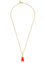 Crystal Haze Nostalgia Bear 18kt Gold-plated Necklace - Red ONE SIZE