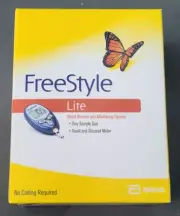 Freestyle Lite Meter Blood Glucose Monitoring System Tiny Sample No Coding 03/28