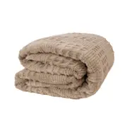 Lattice Sherpa Blanket Latte King