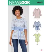 New Look Sewing Pattern N6621 6621 Misses' Top Or Tunic