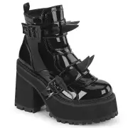 ASSAULT-72 - Black Patent Boots