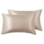 2 件裝柔軟光滑的緞面絲綢枕套豪華床枕床豪華床枕套靠墊套