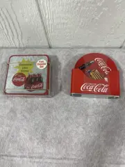 Two (2) Sets Coca Cola Drink Coasters in Holders