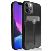 ZUSLAB iPhone 12 Mini 5.4" Fashion Back Leather Case Card Holder Slot Protective Cover for Apple - Elastic Band