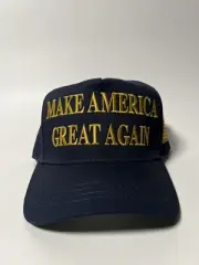 Donald Trump Official Navy Gold MAGA Hat Make America Great Again CaliFame