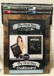 Rustic Framed Magnetic Chalkboard Combo Kit for My First Day of School- Back to