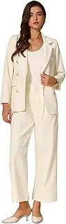 [Allegra K] Women's Blazer Sets Women 2 Piece Outfits Dressy Business Work Office Casual Blazer Pant Suits