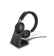 Jabra Evolve2 65 MS Binaural Bluetooth Headset USB-C with Charging Stand