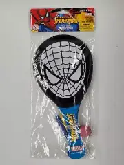 Marvel Spider-Man Fuzzy Doodle Paddleball 4 PC Set with 3 Mini Markers