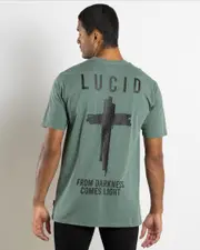 [Lucid] Lucid Men's Shrine T-Shirt in Overdye Green Size XL XL Overdye Green