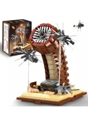 Dune 2 Sandworm Building Blocks Set with Suspended Ornithopter Building Toy