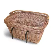 Basil Davos Front/Rear Rattan Bike Basket Varnished - Beige 15003