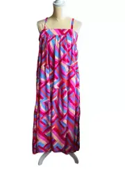 Abel the Label Anthropologie Pink Lilac Maxi Dress NWT sz M Strappy Boho