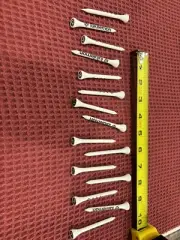 Set Of 15 Lululemon Logo White Golf Tees 2 3/4” Wood