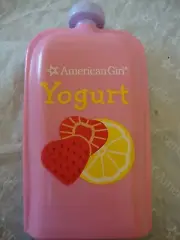 American Girl BITTY BABY Doll PLASTIC PINK YOGURT CONTAINER pretend food