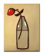 Ready2HangArt Minimalist Rose I Wrapped Canvas Wall Art by Norman Wyatt