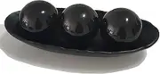Home Decor Tray and Orbs Balls Set of 3,Ideal Gift Weddings Special Occasions and for Decorative Accents Centerpiece in Your Living Dining Room Coffee Table,Spheres House Decorations