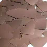 Fishscale Fin Sequin 1.5" Bronze Brown Matte Silk Frost