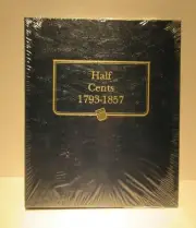 2 Page Whitman Classic Coin Album #9109 Half Cents 1793-1857