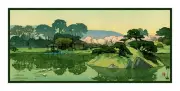 Japanese Yoshida Gardens in Okyama Counted Cross Stitch Chart Pattern