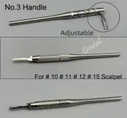 Scalpel Handle No.3 Adjustable Knife Blade Holders Dental Surgical Instruments