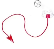 Blooshow Demen Devil Tail Cosplay Props Cute Love Heart Demon Tail (T Red)
