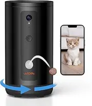WOPET 300° Dog Camera with Treat Dispenser, [New 2024] 5G WiFi Pet Camera Treat Tossing for Cats and Dogs, 1080P HD with Night Vision, 2-Way Audio for Monitoring Your Pet on Phone app