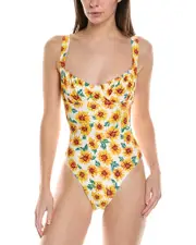 WeWoreWhat Ruched Cup One-Piece