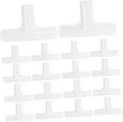 Ciieeo 20pcs 135 Tee Joint Tent Pole Repair Plastic Canopy Fittings Canopy Part 3 Way Greenhouse Connectors Plant Support Connectors Camping Tent Part Greenhouse Fittings White Plastic