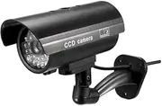 XYWHPGV Fake Security Camera Dummy CCTV Surveillance System with Blinking Red LED Warning Alert Light, Sticker for Home Outdoor Indoor Black(efa4e 6c964 9511f b2a23 baa0e 7b984