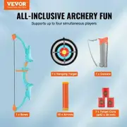 Kids Bow and Arrow Set LED Light Up Outdoor Archery Kit Children 10 Arrows