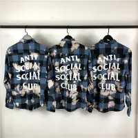 在飛比找Yahoo!奇摩拍賣優惠-【全新特價】ASSC藍格子扎染襯衫ANTI SOCIAL S