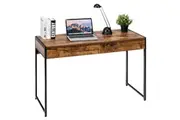 Giantex Computer Desk Wooden Writing Table Study Desk Workstation Home Office,Brown