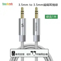 在飛比找momo購物網優惠-【soodatek】3.5mm to 3.5mm編織耳機線 