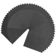 50pcs Sandpaper 80 120 180 240 320 Grit Hook Loop Backing Wet Dry Sanding Sheets