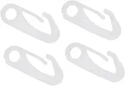 Totority 8Pcs Durable Nylon Flagpole Snap Hook Clips Weather Resistant Attachments for Standard Grommeted Flags Halyards Up to Versatile Outdoor Accessories White