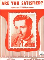SHEB WOOLEY ARE YOU SATISFIED? SHEET MUSIC-PIANO/VOCAL/GUITAR/CHORDS-1955-NEW