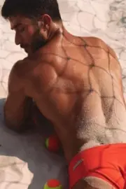 [G283] Handsome Man Cute Male Model Showing Off Body Physique Art Photography
