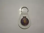 SCORPIO ASTROLOGY ASTROLOGICAL SIGN LEATHER KEYCHAIN WHITE