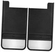 Universal Muddog Mud Flaps | Rubber Rear Mud Flaps - 12" w/Weight - Black,