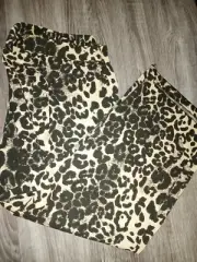 Boohoo Casual Leopard Belted Woven Cullotes Size 10 (UK 14)