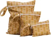 Diaper Wet Dry Bags for Baby Cloth Diapers - 3Pcs/Set Waterproof Reusable Washab