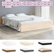 Bed Frame Bedroom Slatted Bed Base Bedstead Mattress Base Solid Wood vidaXL