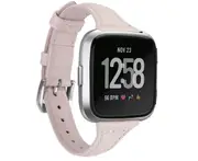 Smart Watch Strap Wrist Strap Top Layer Leather Slim Strap for Fitbit Versa Versa 2 Versa Lite-4