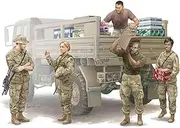 Trumpeter 1/35 Scale Modern U.S. Soldiers Logistics Supply Team Figure Model Kit