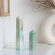 5Pcs Set Large Amazonite Crystal Tower 4 Faceted Obelisk Point Crystal Gift
