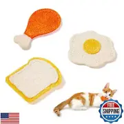 Potaroma Loofah Cat Chew Toys with Catnip and Silvervine, 3PCS Interactive Ki