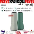 JOSEPH JOSEPH Salt & Pepper Mills Grinder Inverted Spice Grind Milltop Set Green